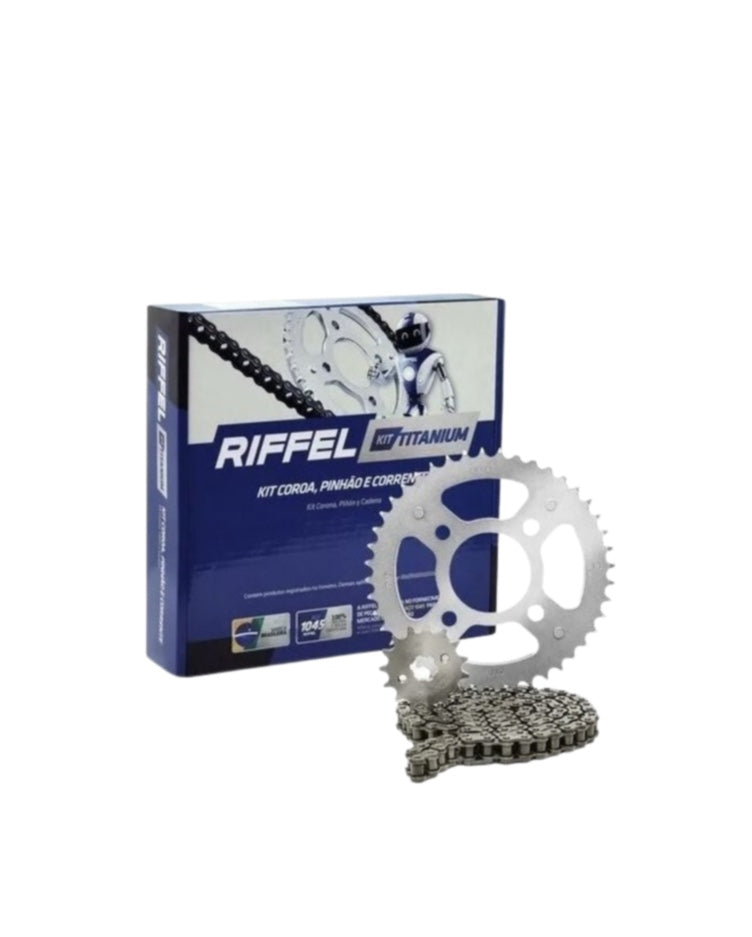 Kit De Transmisíon Yamaha XTZ-150 Reforzado Riffel Plateado